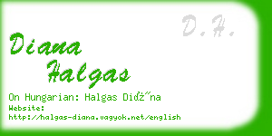 diana halgas business card